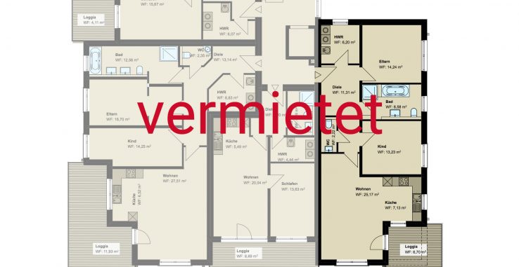 3,5-Zimmer-Wohnung (#PA1)