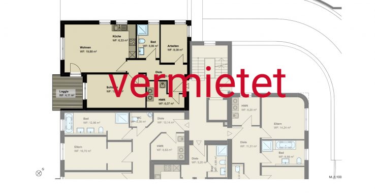 3,5-Zimmer-Wohnung (#PA8)