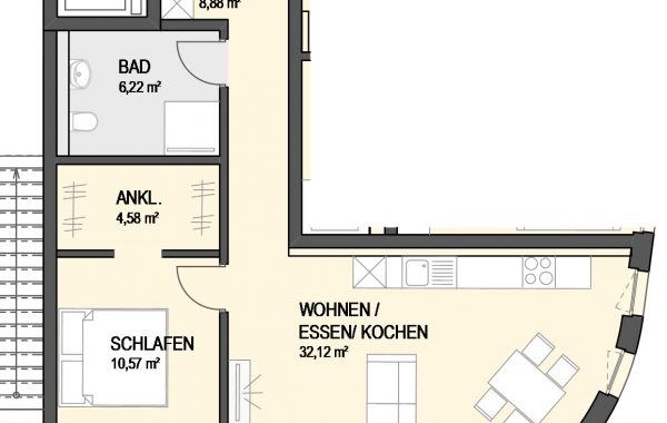 2,5-Zimmer Wohnung (#Ka11)