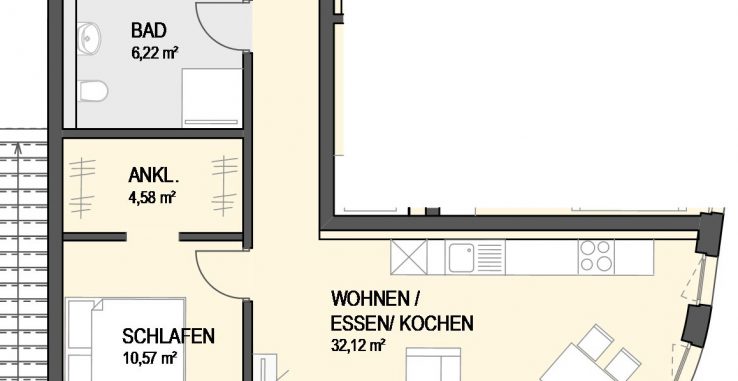 2,5-Zimmer Wohnung (#Ka11)