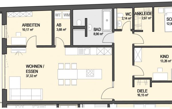 4,5-Zimmer Wohnung (#Ka14)