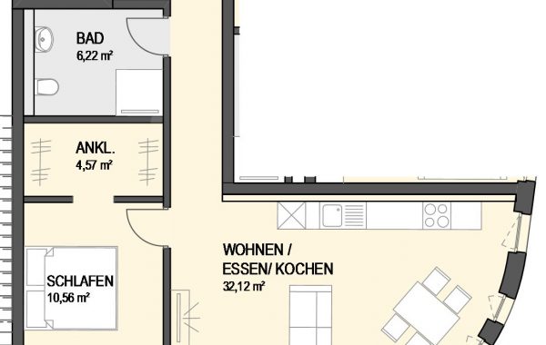 2,5-Zimmer Wohnung (#Ka17)