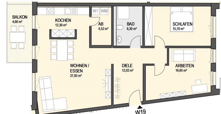 3,5-Zimmer Wohnung (#Ka19)