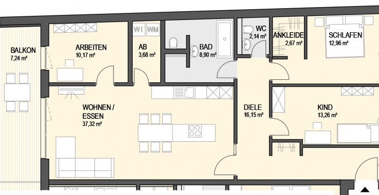 4,5-Zimmer Wohnung (#Ka20)